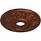 Ekena Millwork Valletta Medallion (Canopies up to 3 1/2"), 18"OD x 3 1/2"ID x 1"P, Burnished Mahogany Crackle CM18VLBMC - alternate 2